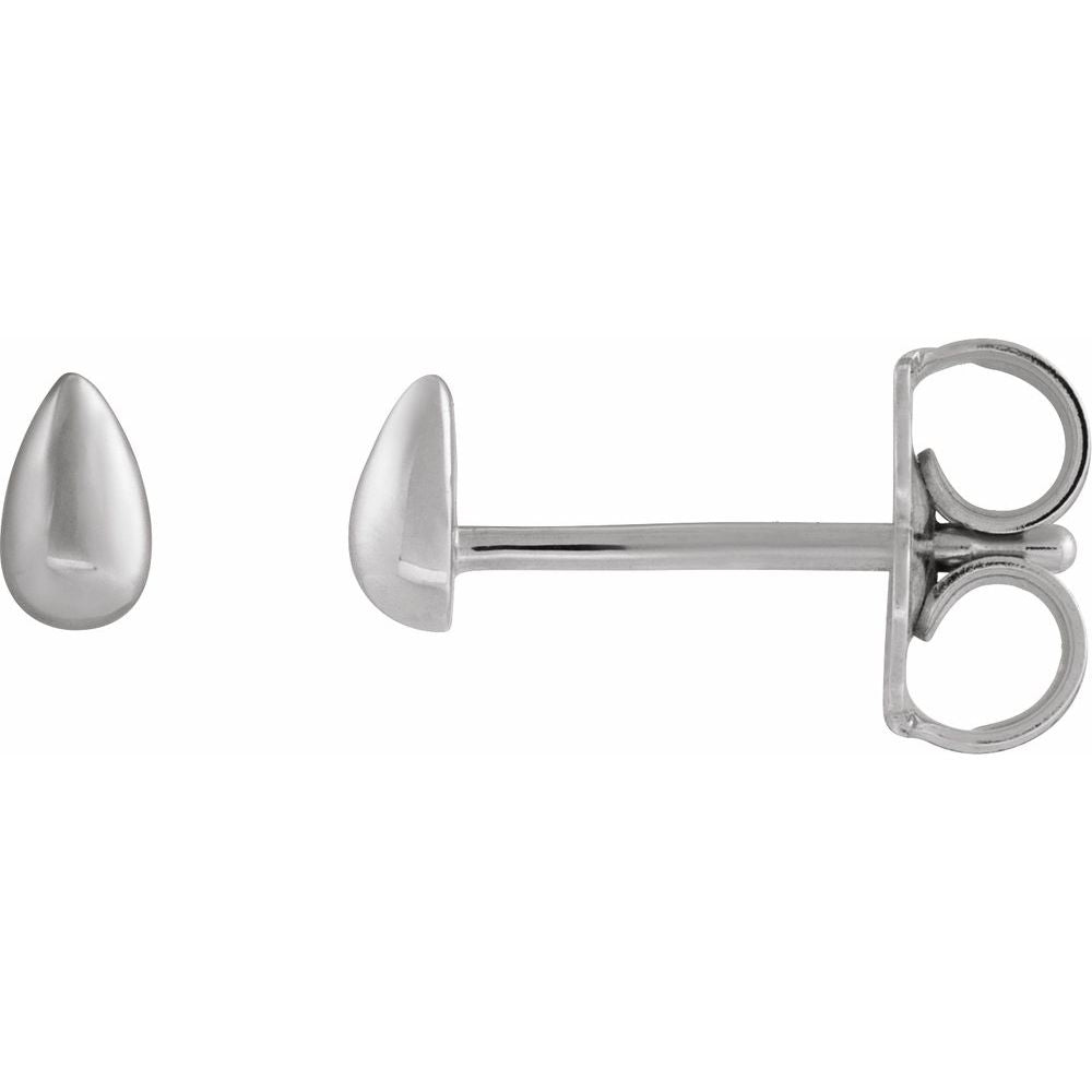 Sterling Silver Teardrop Stud Earrings