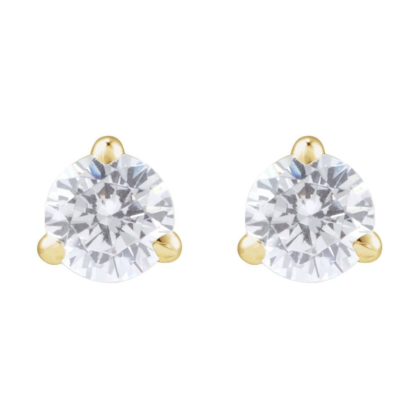 Lab-Grown Diamond Martini Stud Earrings | 0.25 CTW | 14K Gold