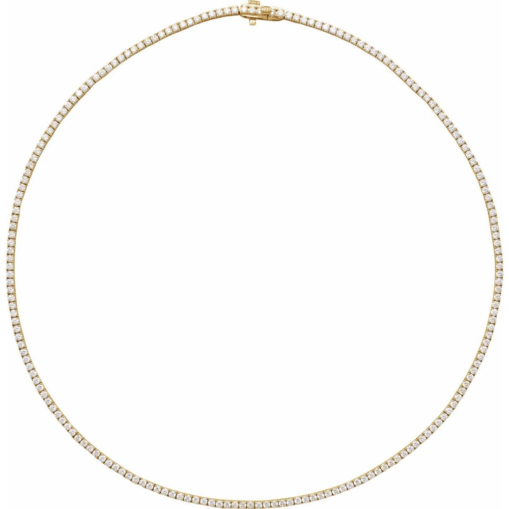 14K Gold Lab-Grown Diamond Line Necklace (5.8–6.0 CTW)