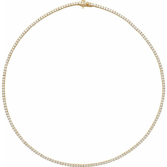 14K Gold Lab-Grown Diamond Line Necklace (5.8–6.0 CTW)