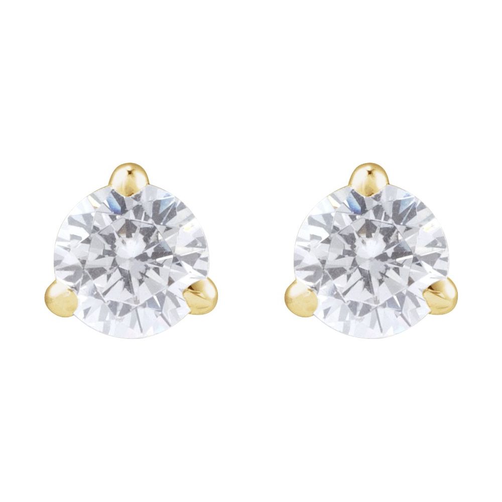 Lab-Grown Diamond Martini Stud Earrings | 0.25 CTW | 14K Gold