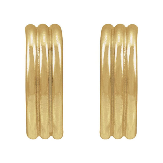 14K Yellow Gold-Filled Medium Hoop Earrings (12 mm)