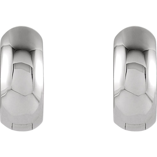 Sterling Silver Hinged Tube Hoop Earrings (12.7 mm)