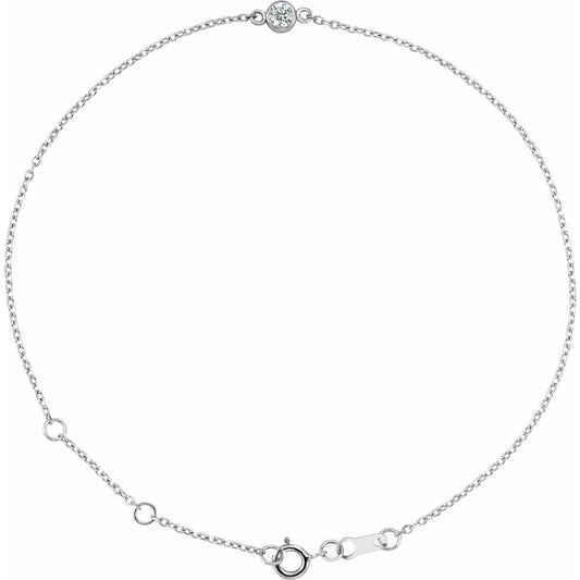 Sterling Silver Lab-Grown Diamond Bracelet